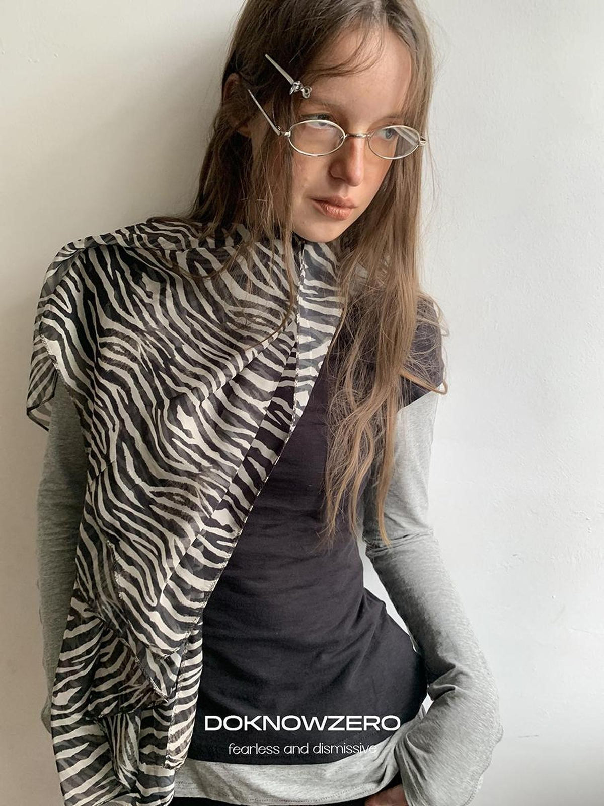 DKZ OFFICIAL Lightweight Retro Zebra Print Women&