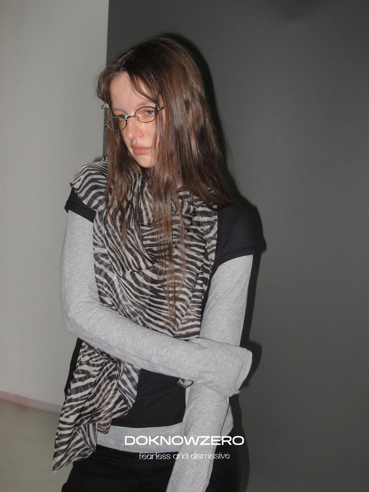 DKZ OFFICIAL Lightweight Retro Zebra Print Women&