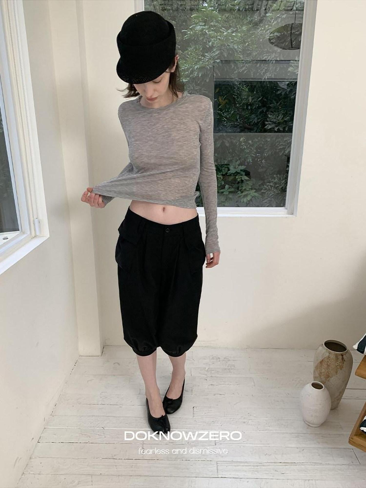 DKZ OFFICIAL Lightweight Semi Sheer Slim Fit Women&