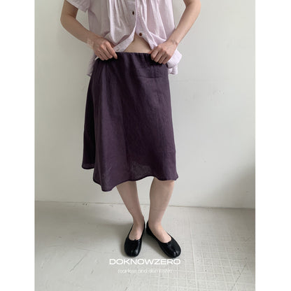 DKZ_OFFICIAL_Loose_Asymmetrical_Elastic_Waist_Cotton_Lined_Women&