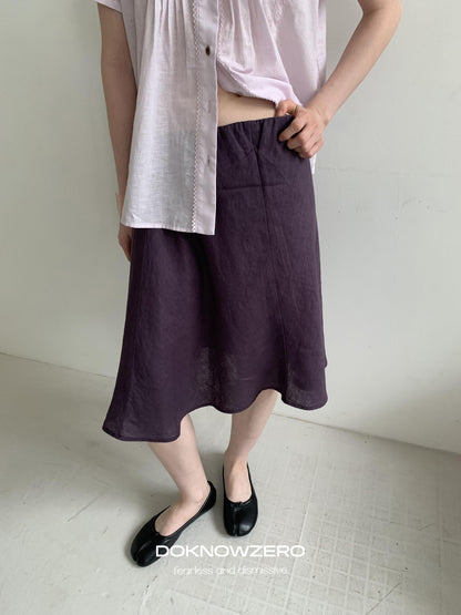 DKZ OFFICIAL Loose Asymmetrical Elastic Waist Cotton Lined Women&
