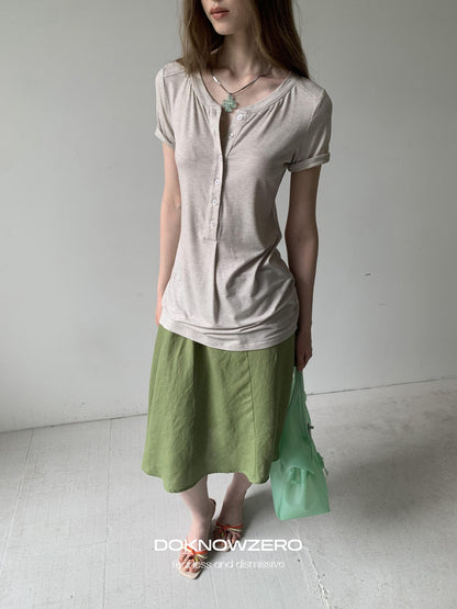 DKZ OFFICIAL Loose Asymmetrical Elastic Waist Cotton Lined Women&