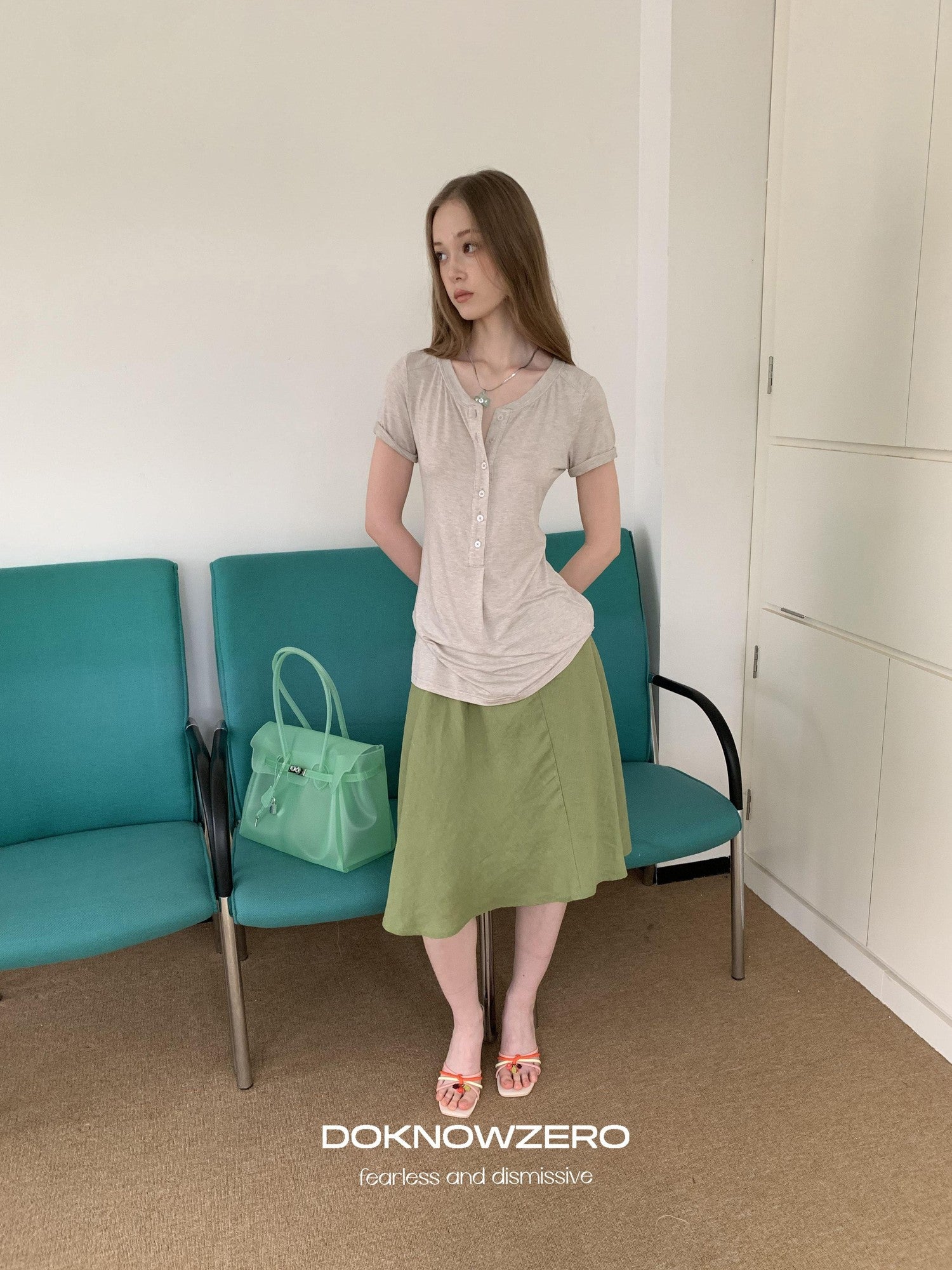 DKZ OFFICIAL Loose Asymmetrical Elastic Waist Cotton Lined Women&