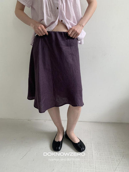 DKZ OFFICIAL Loose Asymmetrical Elastic Waist Cotton Lined Women&