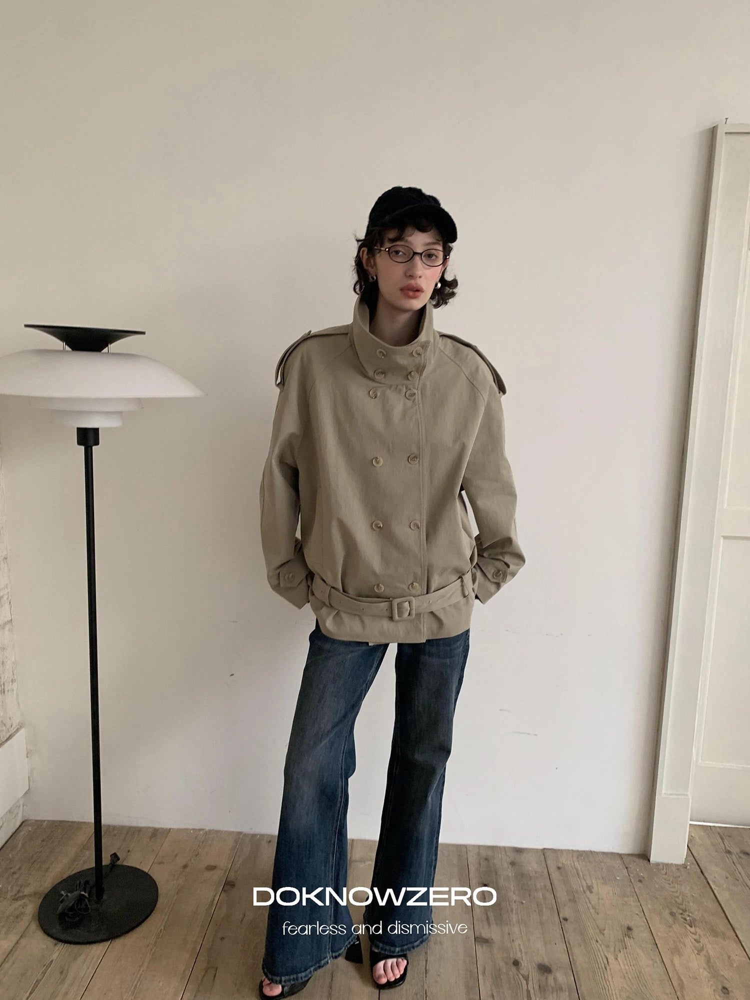 DKZ OFFICIAL Mid Rise Vintage Straight Leg Jeans In Dark Blue