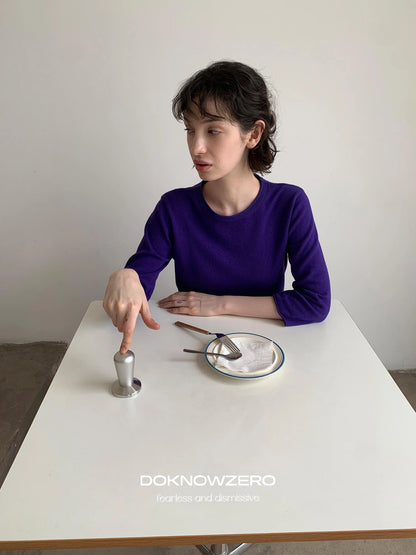 DKZ OFFICIAL Mid Sleeve Knit Top For Women