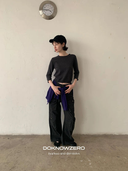 DKZ OFFICIAL Mid Sleeve Knit Top For Women