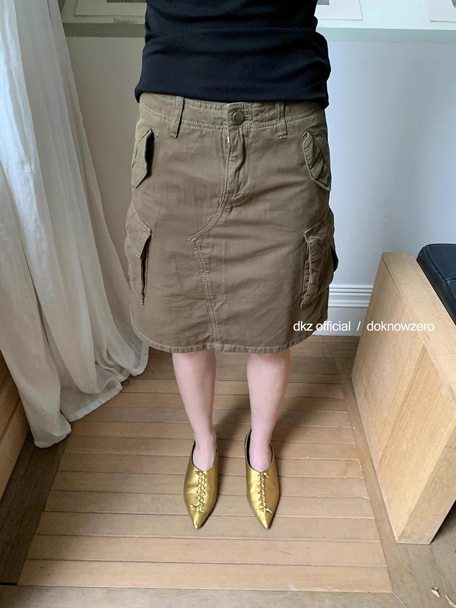 DKZ_OFFICIAL_Military_Green_Cotton_Linen_Midi_Skirt_With_Pockets_MISSTT
