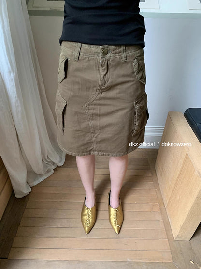 DKZ_OFFICIAL_Military_Green_Cotton_Linen_Midi_Skirt_With_Pockets_MISSTT