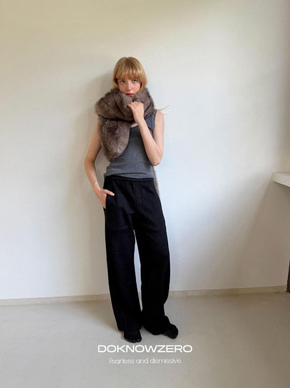 DKZ OFFICIAL Minimalist Banana Straight Leg Women&