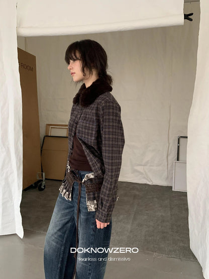 DKZ OFFICIAL Nomadic Paisley Raw Edge Accordion Skirt With Layered Waistband