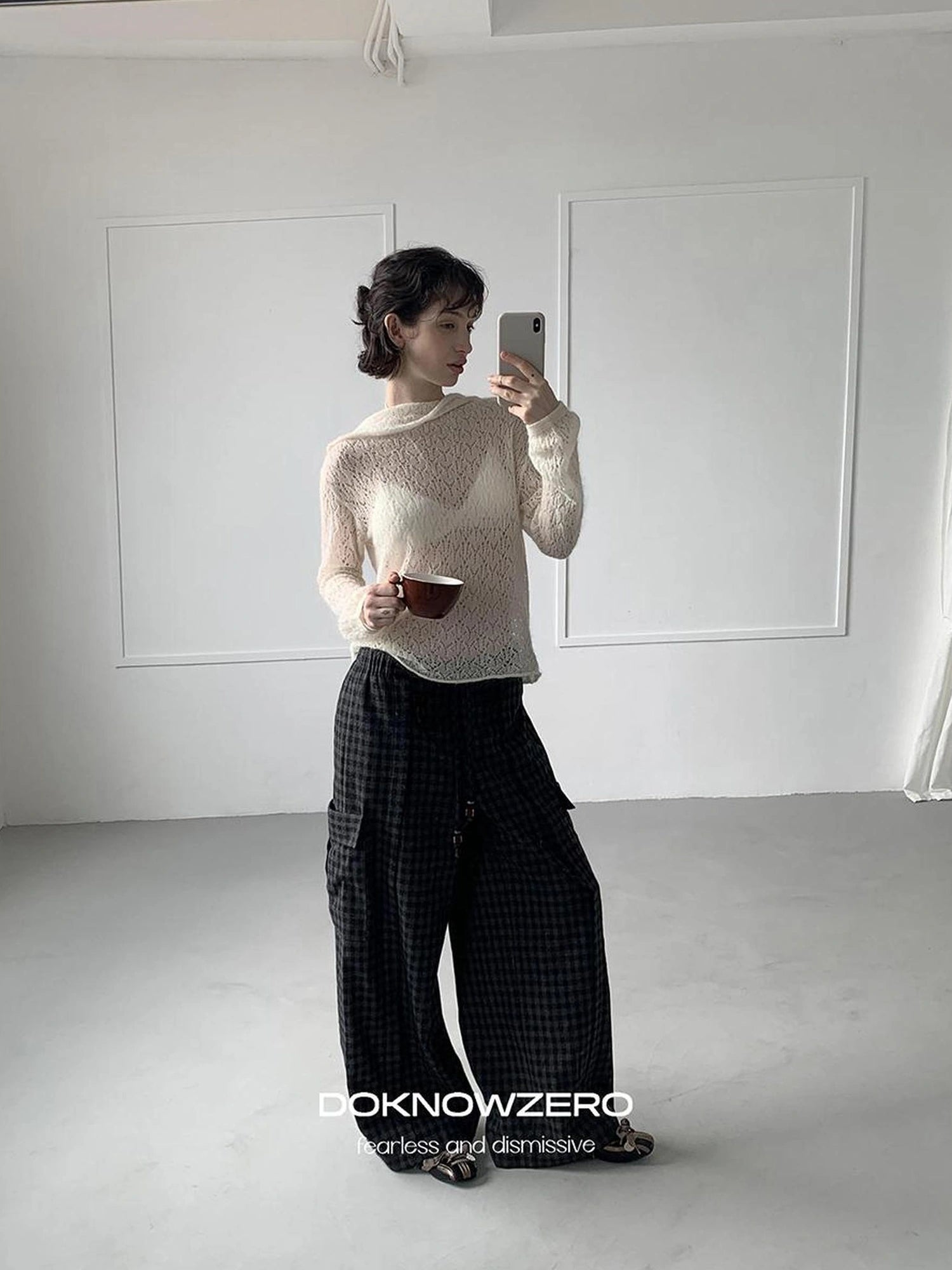 DKZ OFFICIAL Off Shoulder Ribbed Hooded Long Sleeve Top