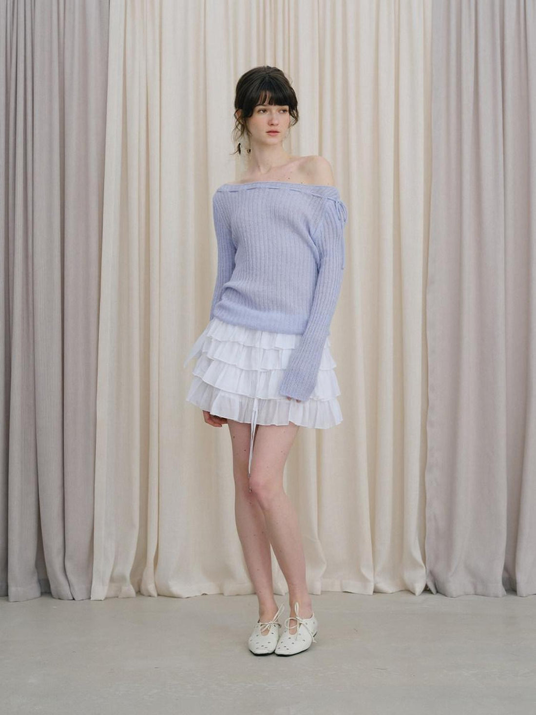 DKZ OFFICIAL Off Shoulder Tie Women&