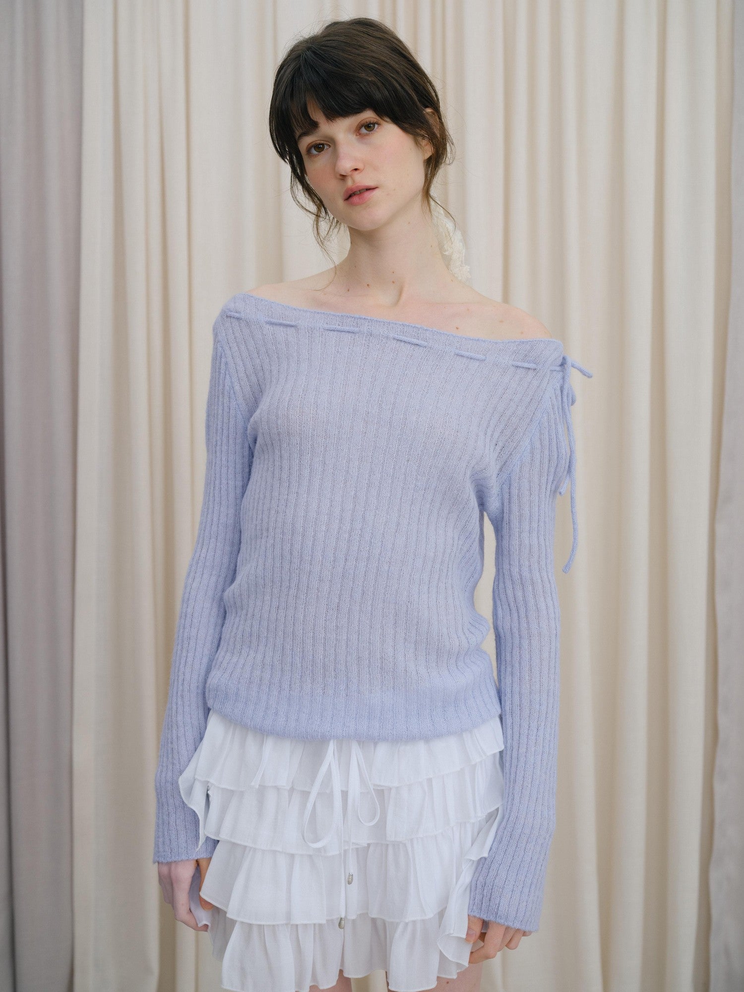 DKZ OFFICIAL Off Shoulder Tie Women&