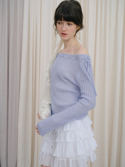 DKZ OFFICIAL Off Shoulder Tie Women&