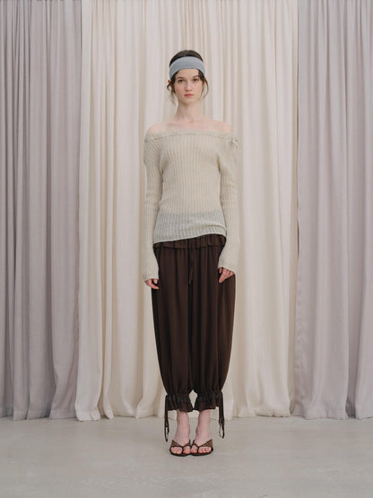 DKZ OFFICIAL Off Shoulder Tie Women&