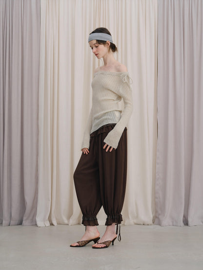 DKZ OFFICIAL Off Shoulder Tie Women&