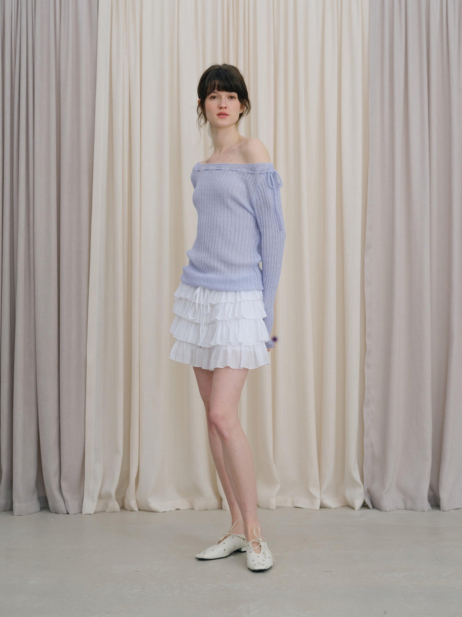 DKZ OFFICIAL Off Shoulder Tie Women&