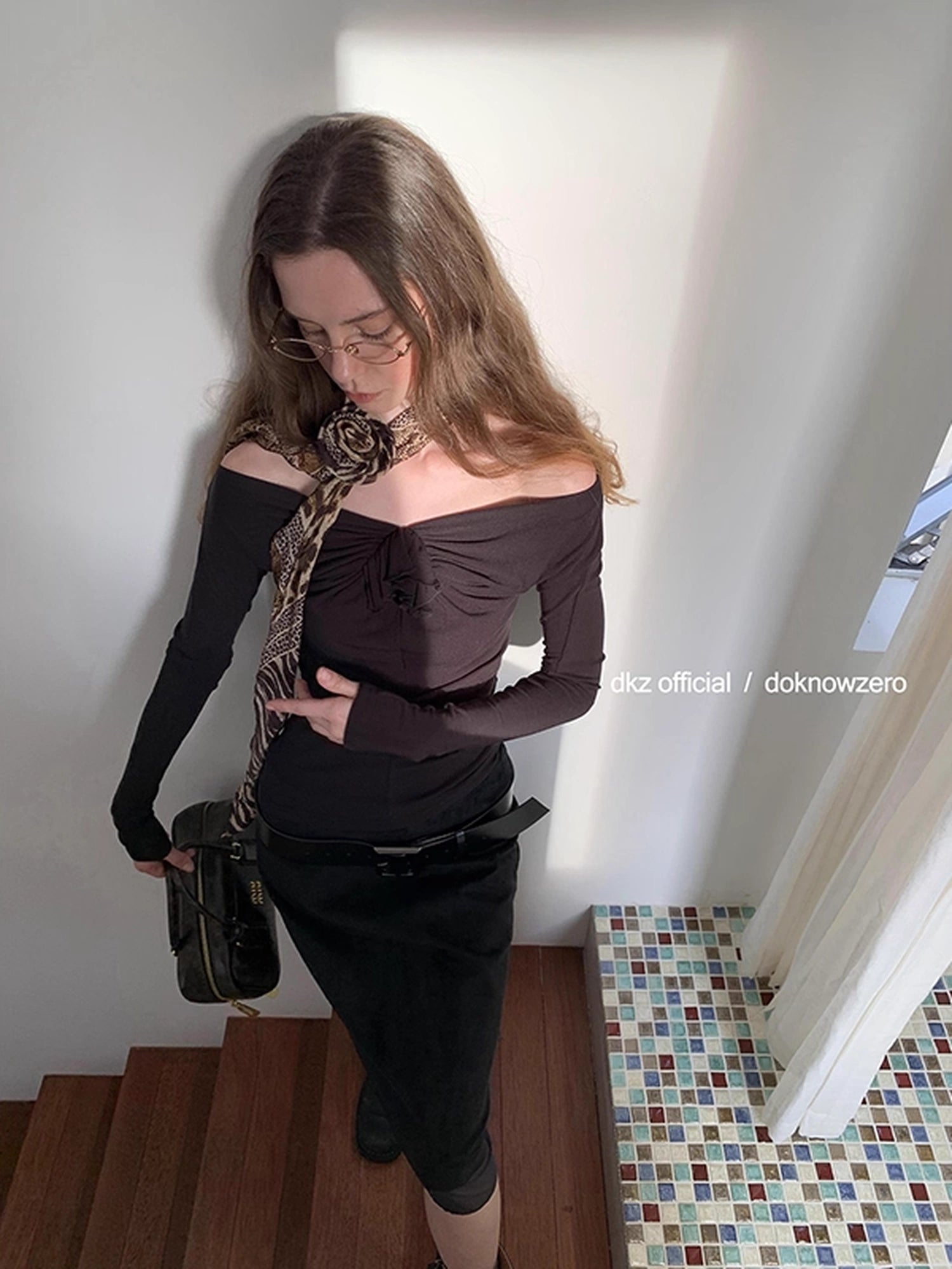 DKZ_OFFICIAL_One_Shoulder_Long_Sleeve_Top_with_Ruffle_Flower_Design_MISSTT