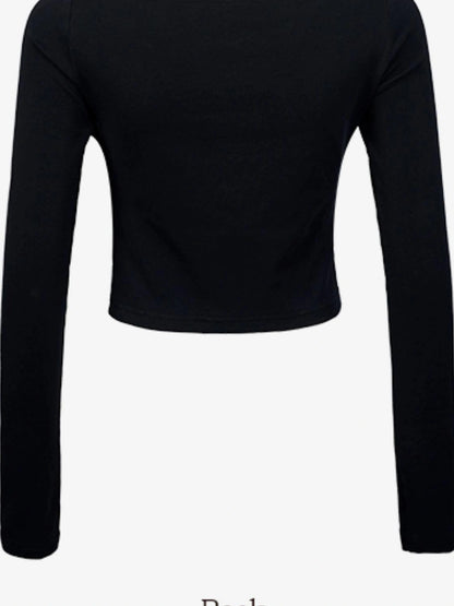 DKZ OFFICIAL One Shoulder Scarf Detail Knit Top