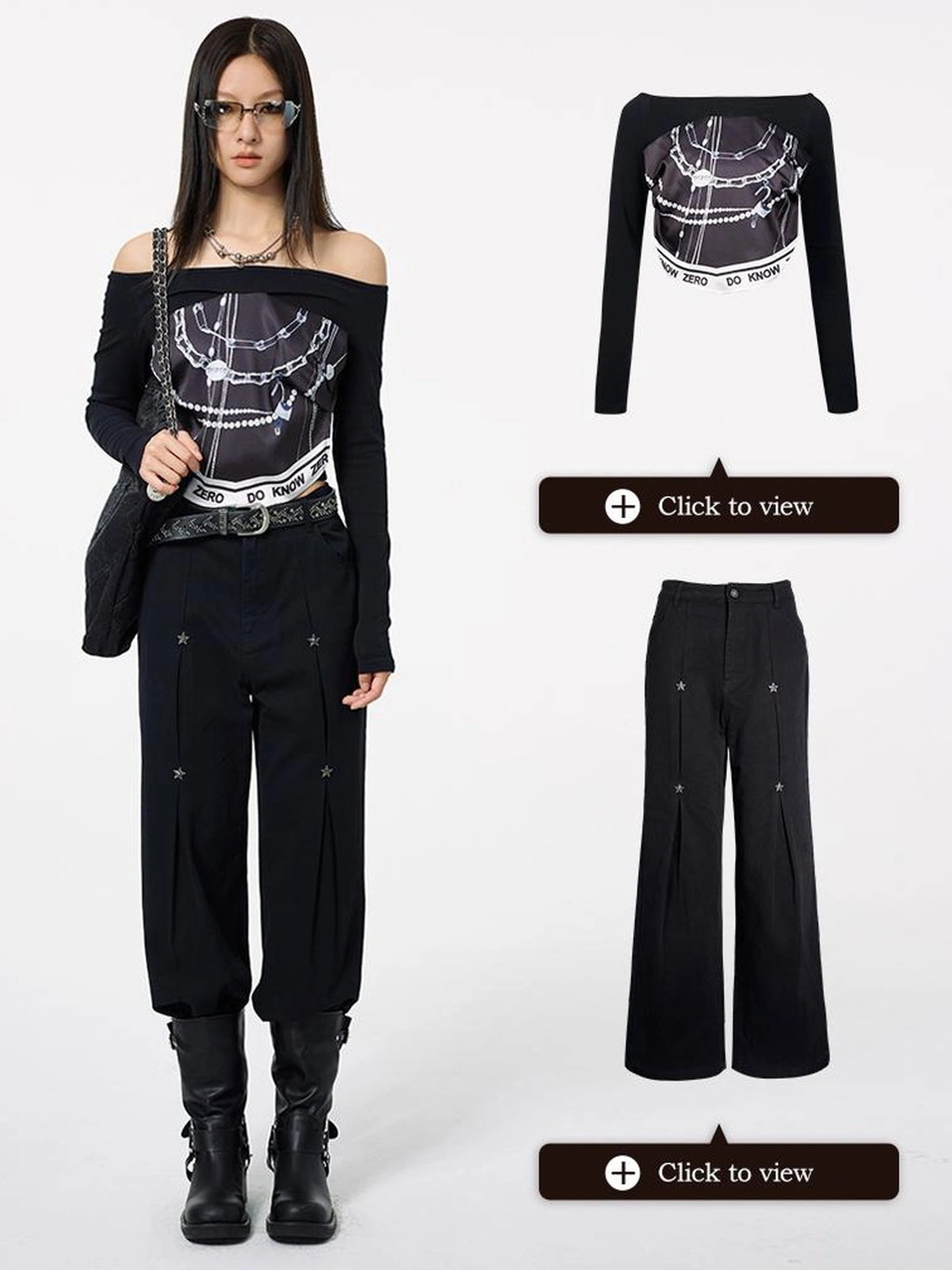 DKZ OFFICIAL One Shoulder Scarf Detail Knit Top