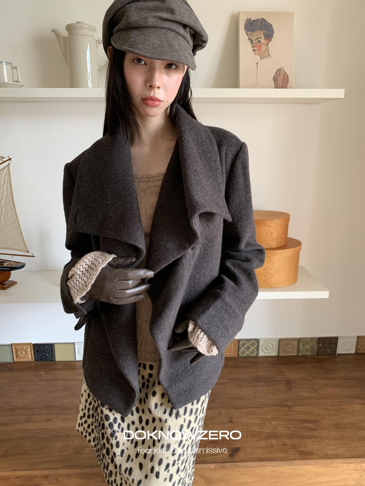 DKZ OFFICIAL Oversized Draped Convertible Knit Women&
