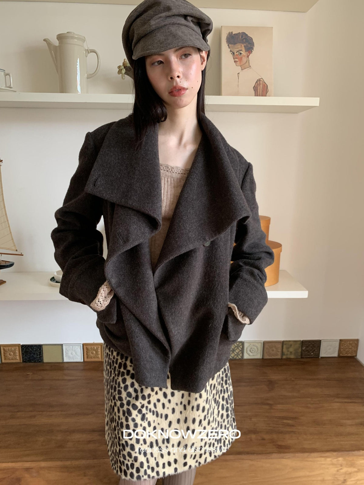 DKZ OFFICIAL Oversized Draped Convertible Knit Women&