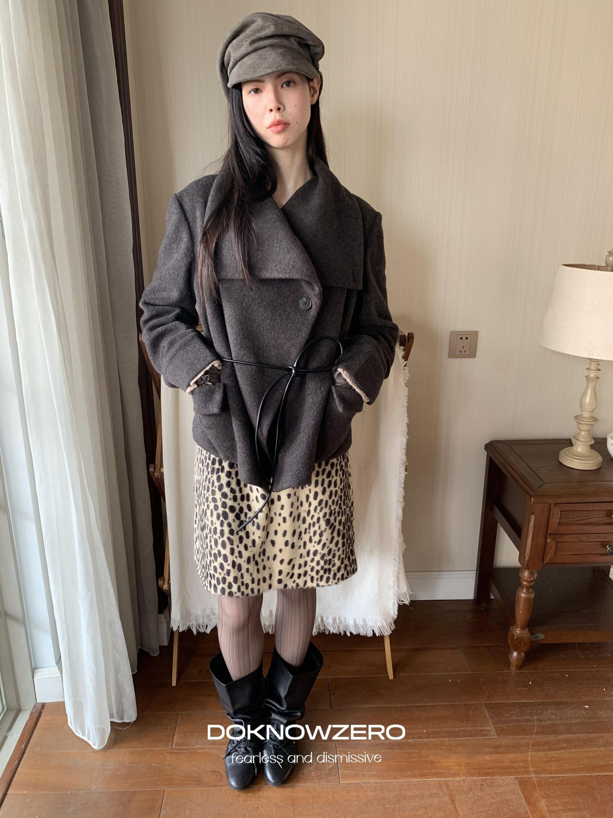 DKZ OFFICIAL Oversized Draped Convertible Knit Women&