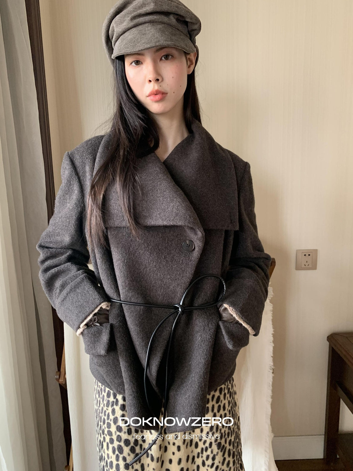 DKZ OFFICIAL Oversized Draped Convertible Knit Women&
