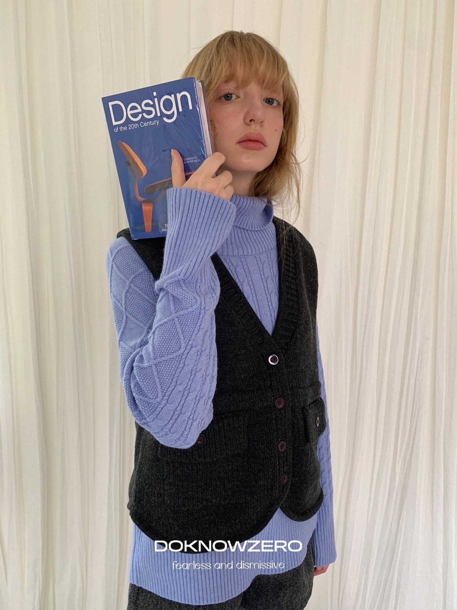 DKZ OFFICIAL Oversized Vintage Cable Knit Women&