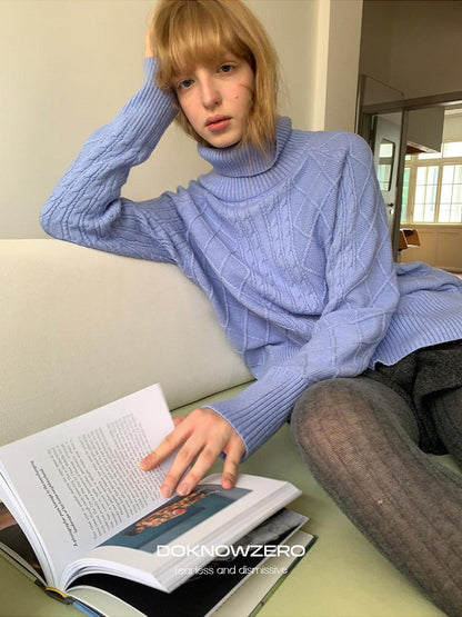 DKZ OFFICIAL Oversized Vintage Cable Knit Women&