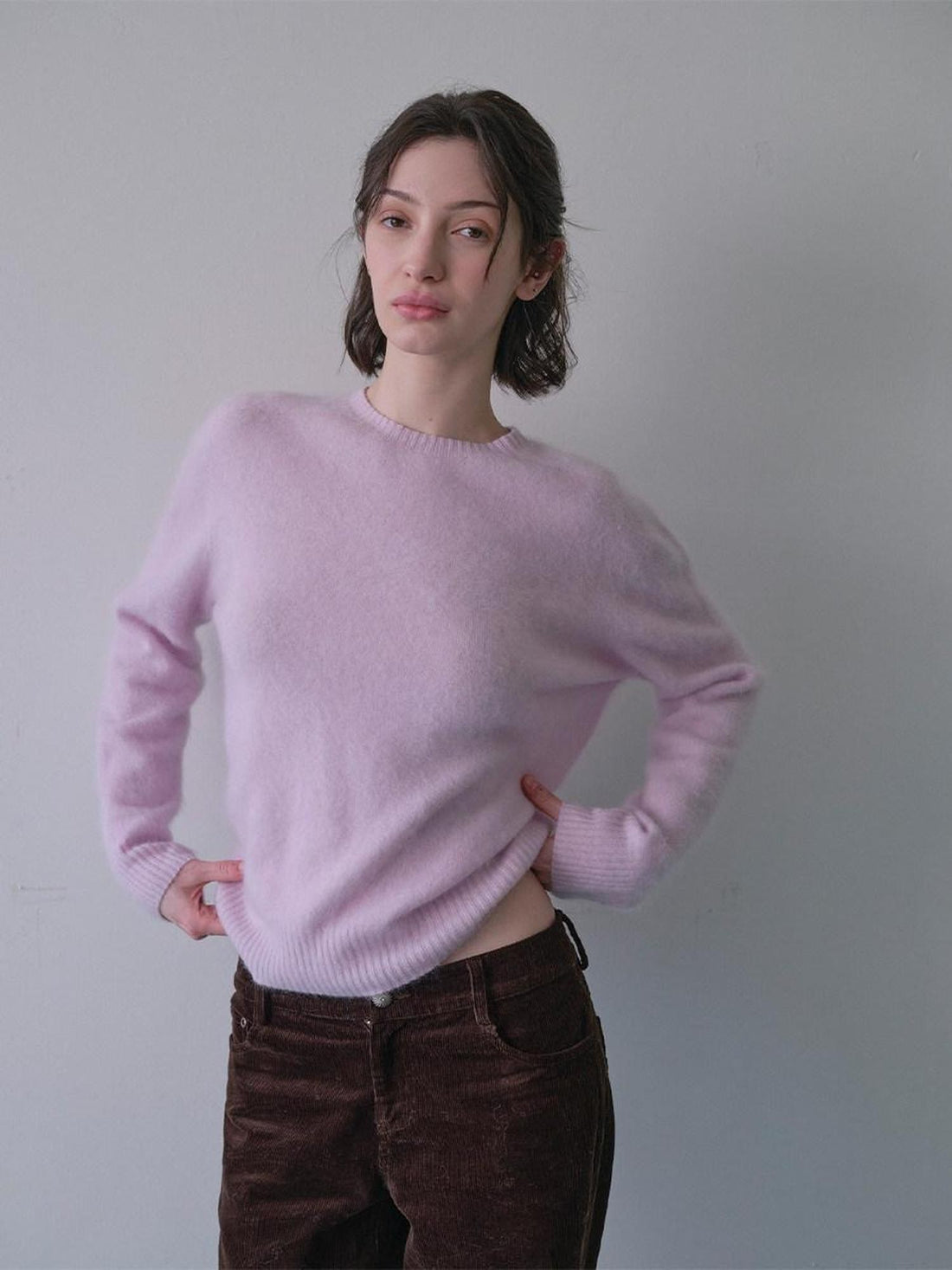 DKZ OFFICIAL Pastel Soft Knit Crew Neck Women&