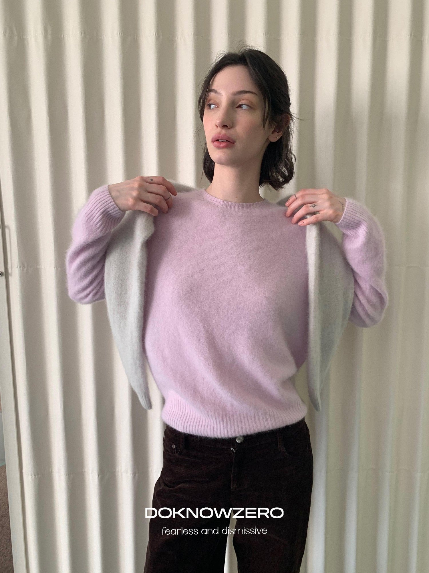 DKZ OFFICIAL Pastel Soft Knit Crew Neck Women&