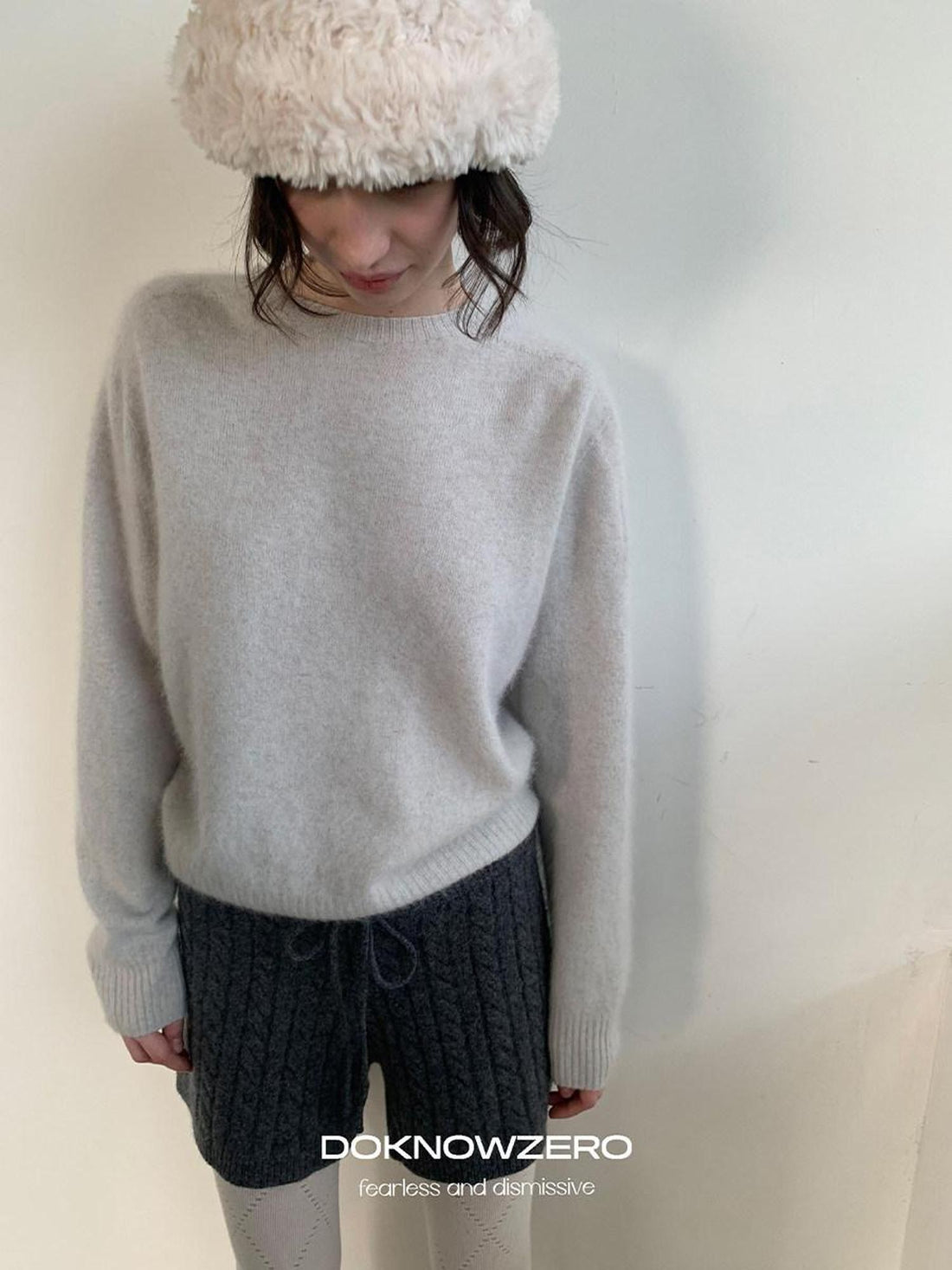 DKZ OFFICIAL Pastel Soft Knit Crew Neck Women&