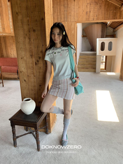 DKZ OFFICIAL Pink Colorblock Stripe Built In Shorts Women&