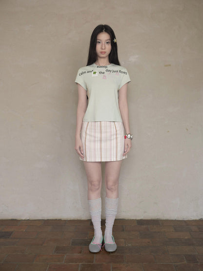 DKZ OFFICIAL Pink Colorblock Stripe Built In Shorts Women&