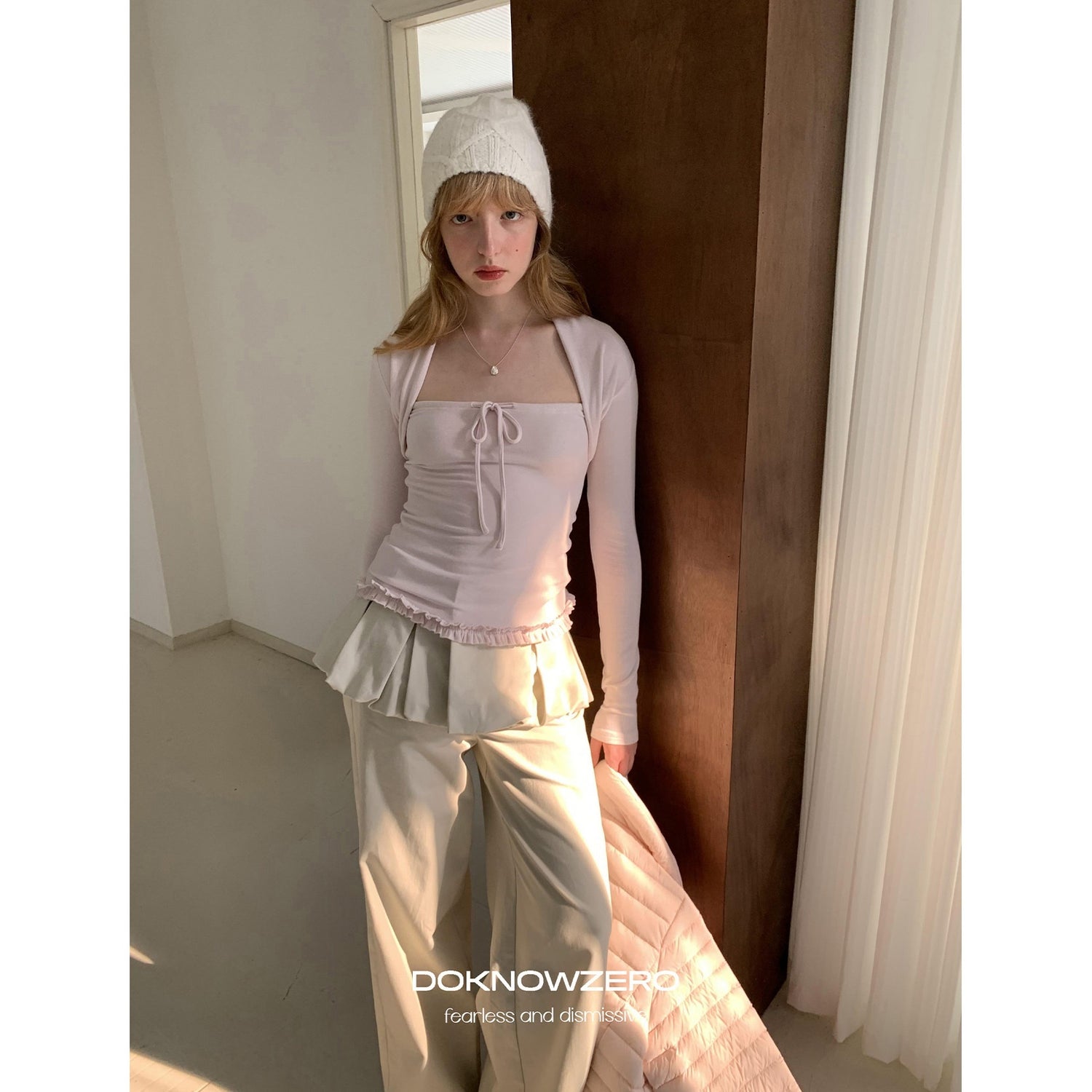 DKZ_OFFICIAL_Pink_Lettuce_Edge_Faux_Layered_Women&