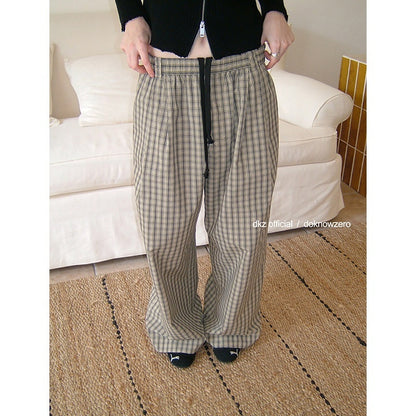 DKZ_OFFICIAL_Plaid_Drawstring_Pocket_Vintage_Women&
