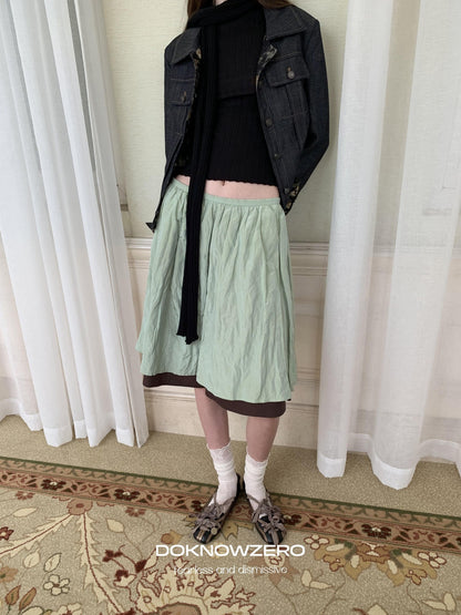 DKZ OFFICIAL Pleated Textured Metallic Women&