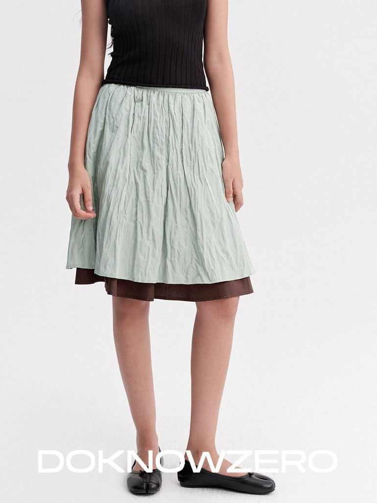 DKZ OFFICIAL Pleated Textured Metallic Women&