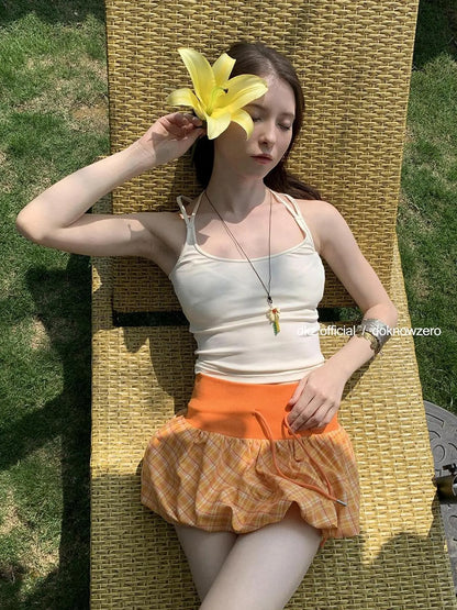 DKZ OFFICIAL Polka Dot Star Strappy Top