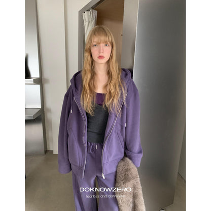DKZ_OFFICIAL_Purple_Fleece_Lined_Hooded_Zip_Women&