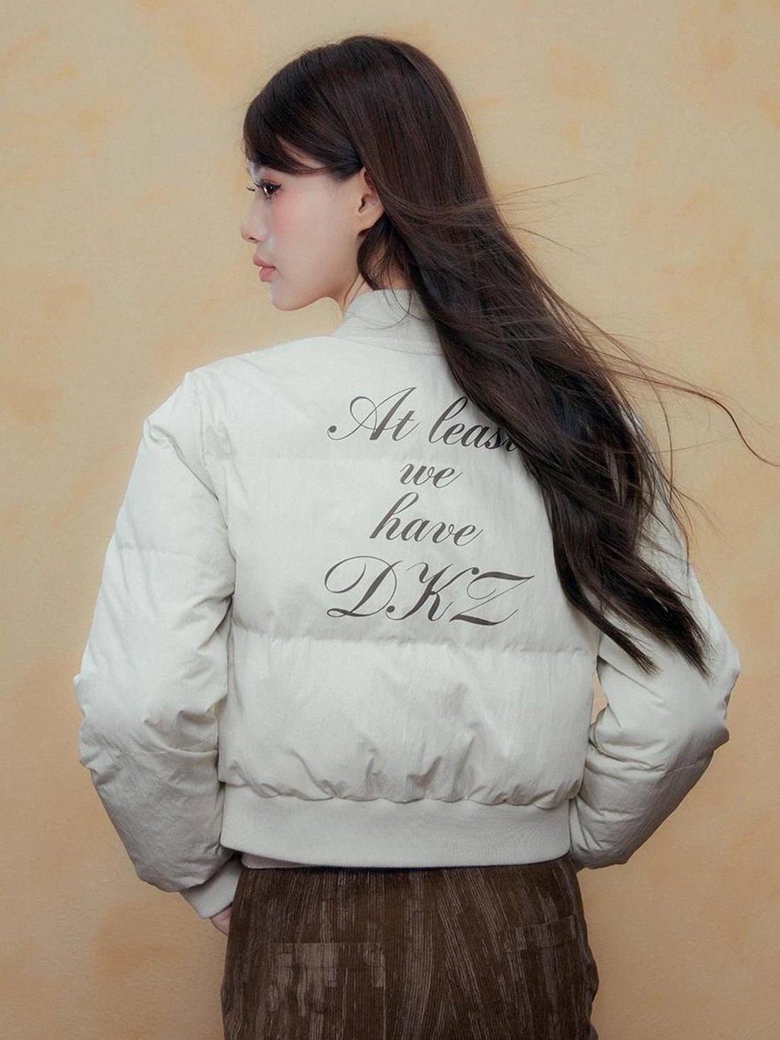 DKZ OFFICIAL Quilted Lilac Short Jacket With Bow Tie