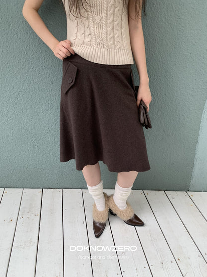DKZ OFFICIAL Retro Cable Knit High Neck Short Sleeve Women&