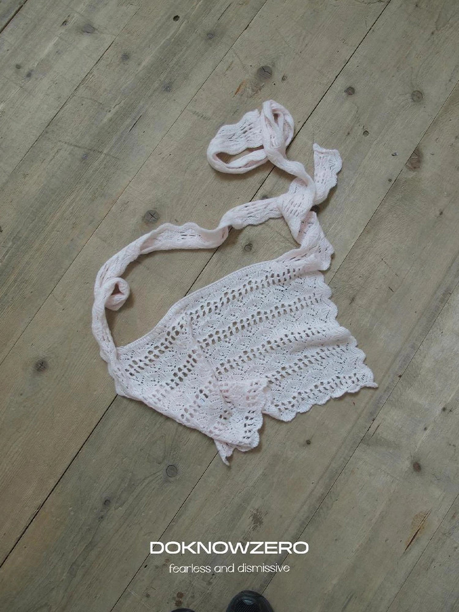 DKZ OFFICIAL Retro Crochet Layered Knit Waist Frill