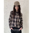 DKZ_OFFICIAL_Retro_Plaid_Cinched_Waist_Long_Sleeve_Women&