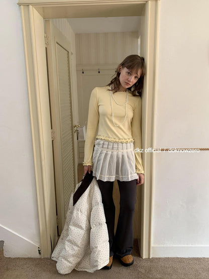DKZ OFFICIAL Rolled Hem Slim Fit Women&