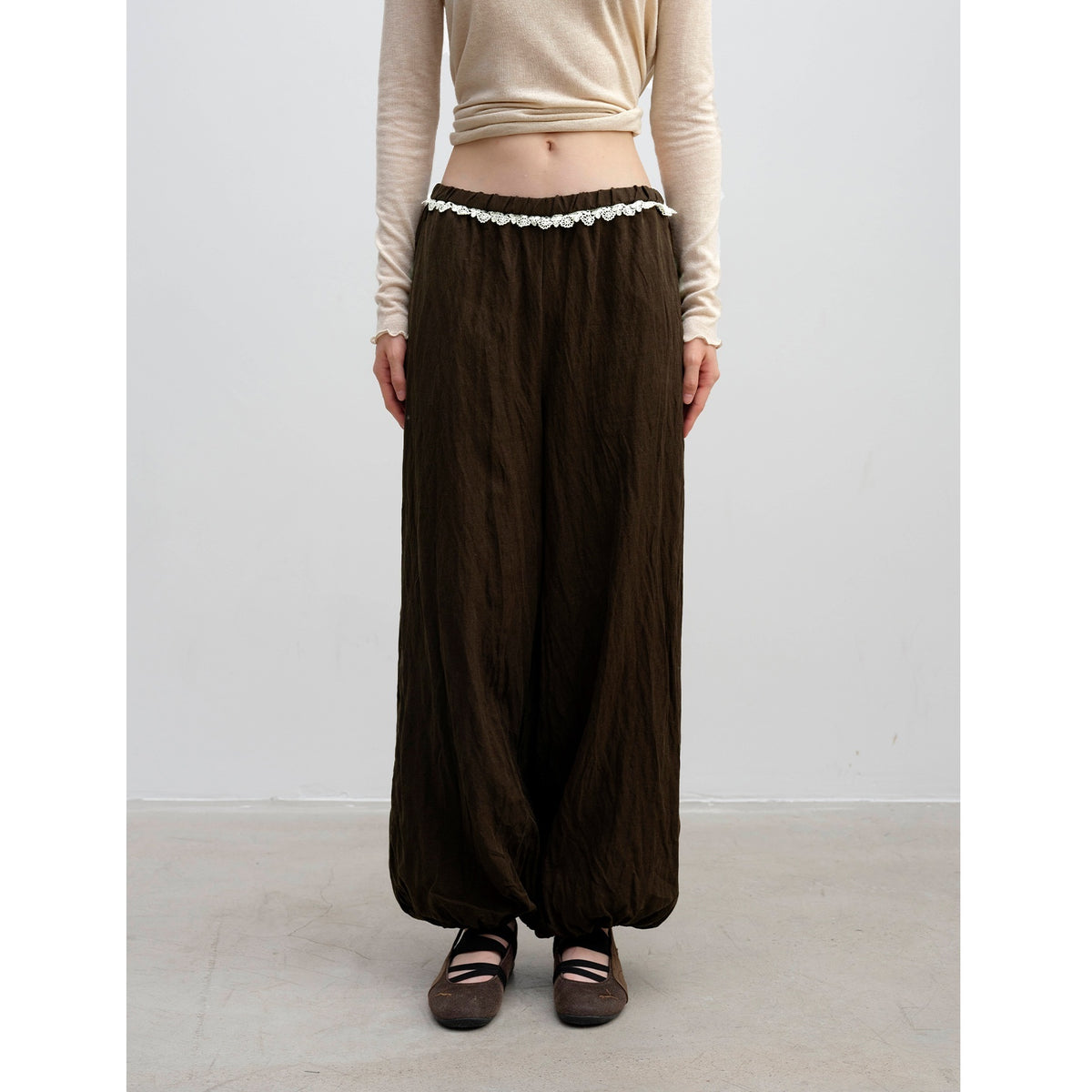 DKZ_OFFICIAL_Ruched_Elastic_Waist_Lyocell_Women&