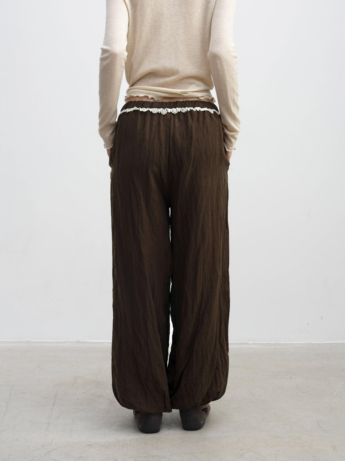 DKZ OFFICIAL Ruched Elastic Waist Lyocell Women&