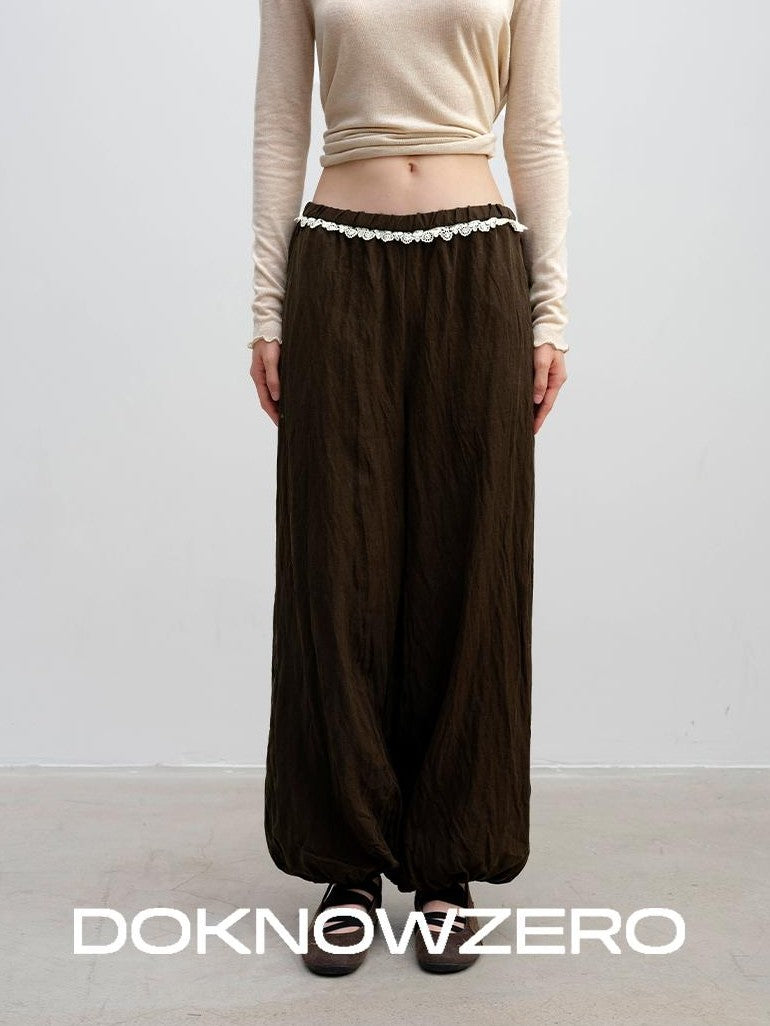 DKZ OFFICIAL Ruched Elastic Waist Lyocell Women&